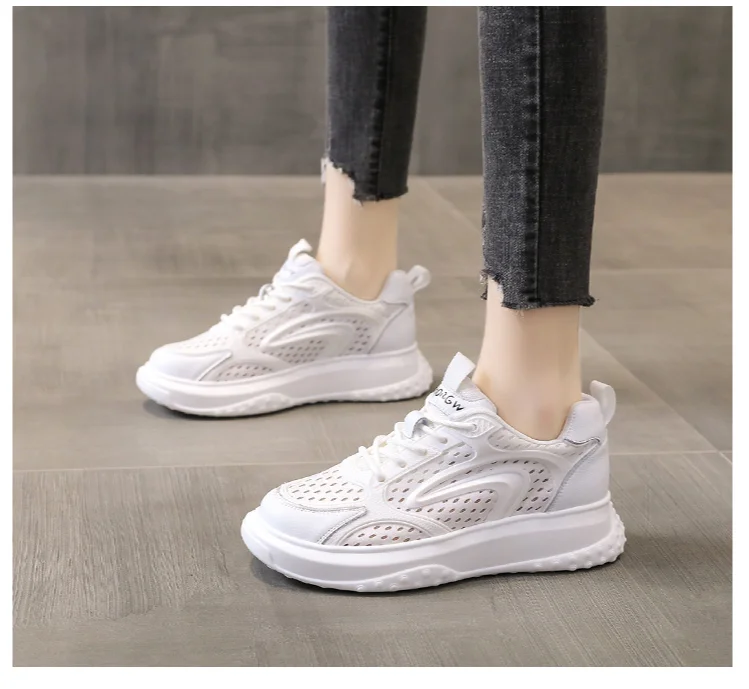 

2021 NEW Small White Shoes Women's Korean Spring and Summer New Style Mesh Breathable Sports Shoes Korean Leisure Flat Shoes Hot