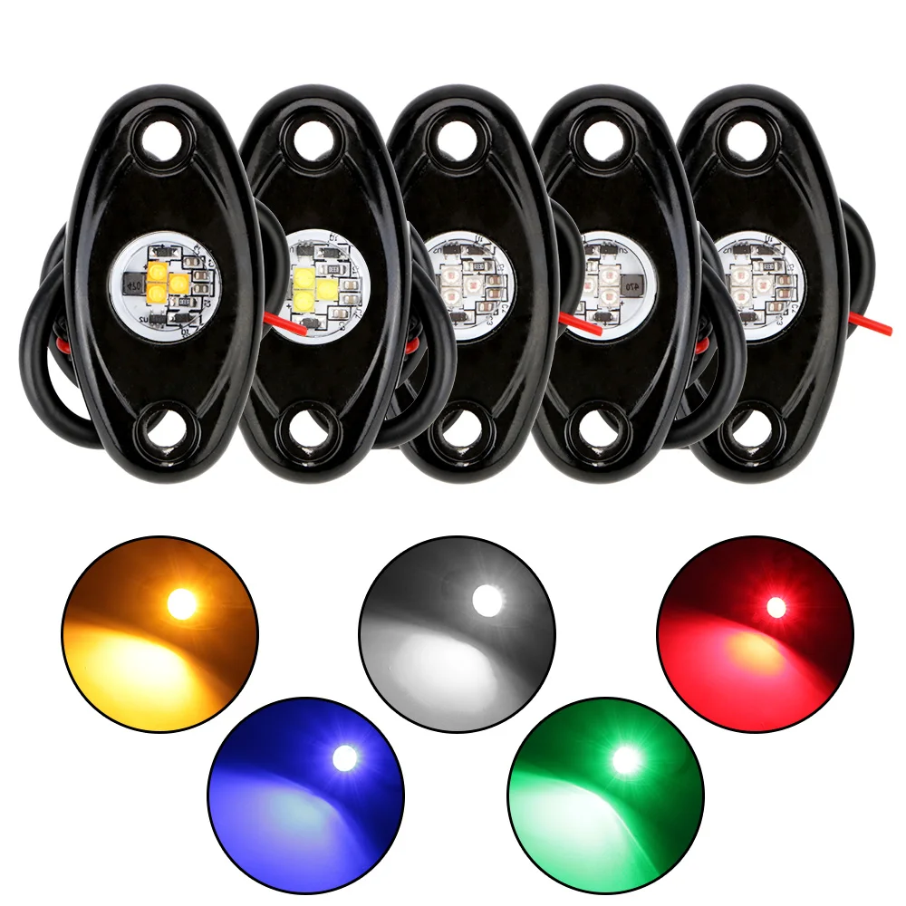 

2 Pods Underglow Led Neon Lights Led Rock Lights Trail Rig Lamp For Jeep Atv Suv Offroad Car Truck Boat Underbody Glow