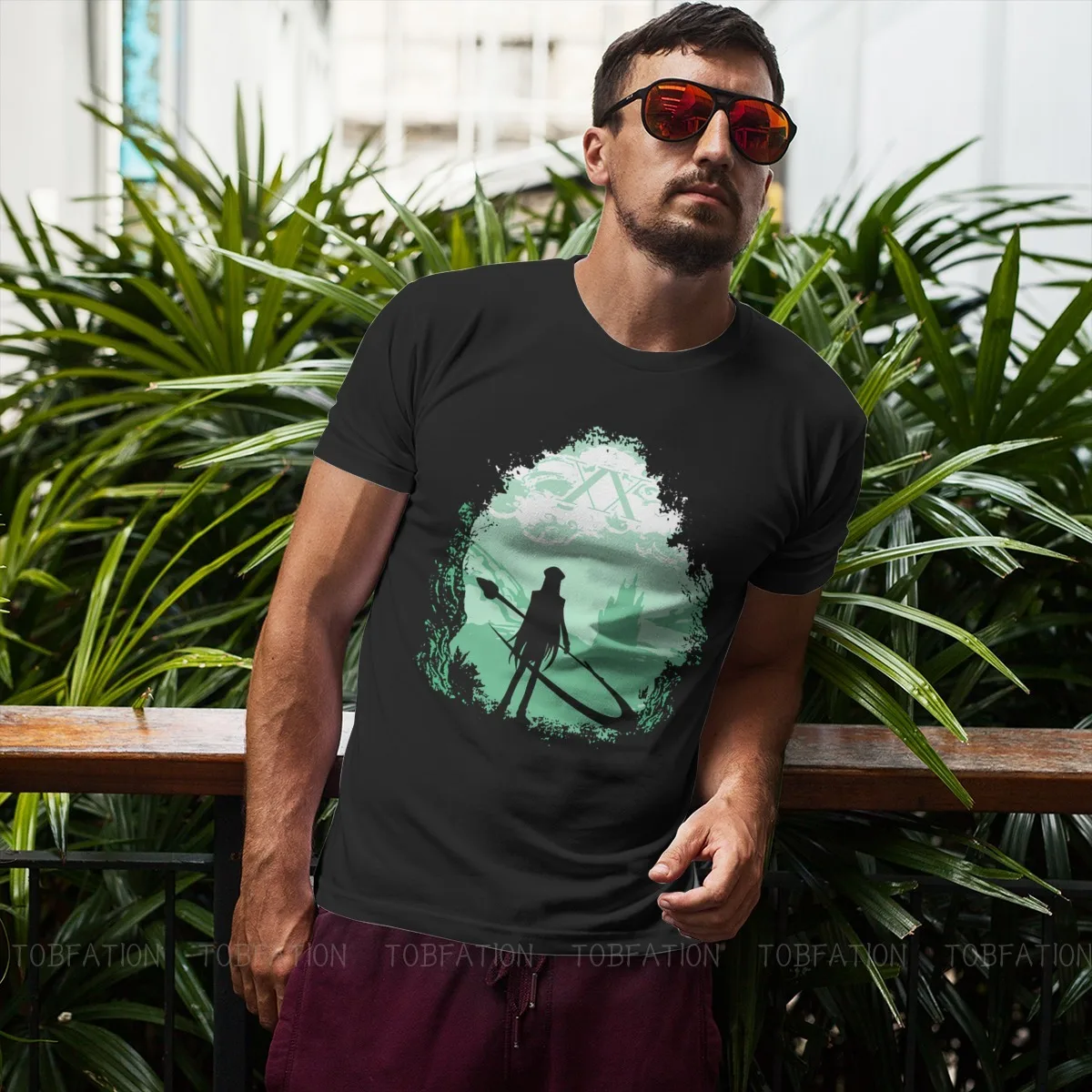 Мужская одежда Охотник x Hunter Gon Freecss аниме смешная футболка лучшая Зеленая мода с