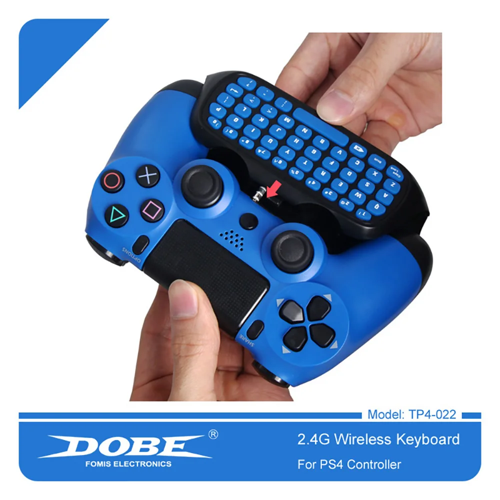 DOBE 2,4G беспроводной контроллер клавиатура для PS4 Slim Pro геймпад Фирменная запатентованная мини внешняя клавиатура 022