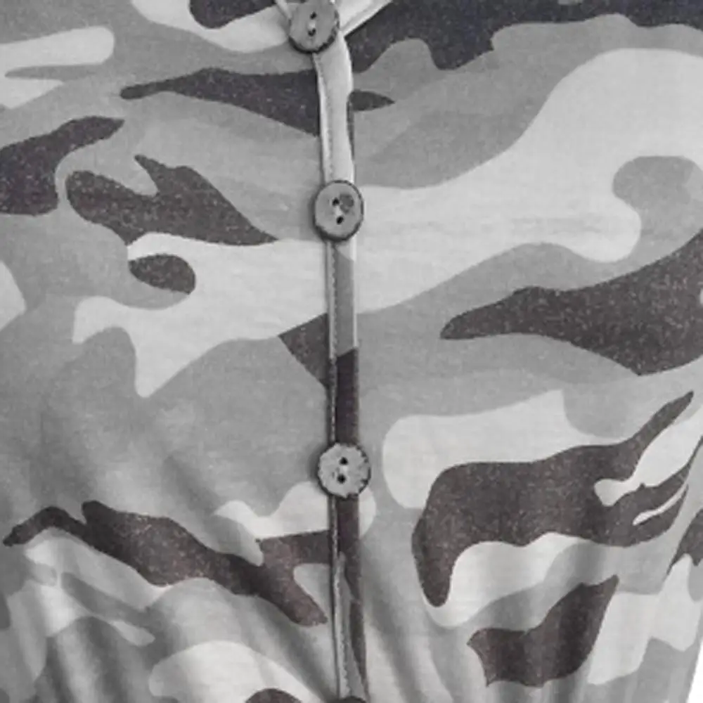 Женский камуфляжный комбинезон повседневный Свободный с V-образным вырезом на