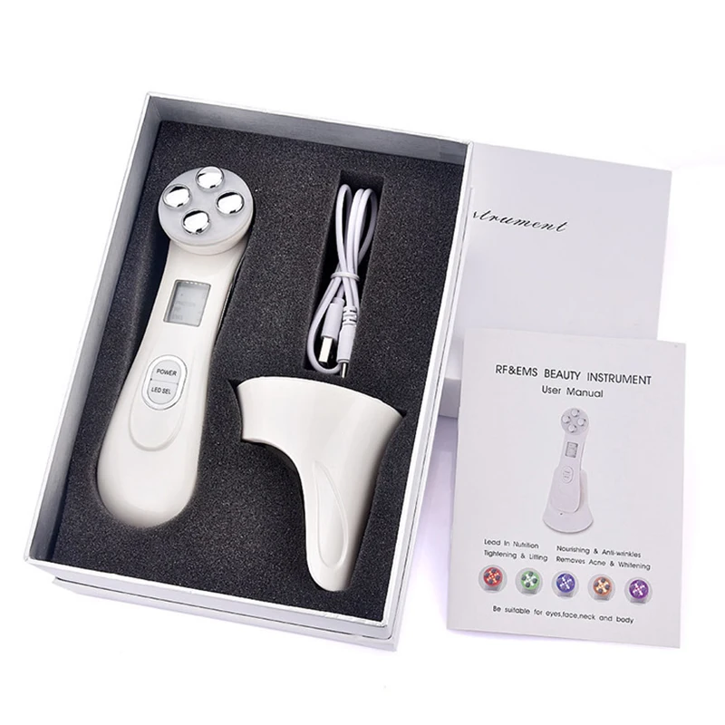 

6IN1 RF&EMS Radio Mesotherapy Electroporation Face Beauty Pen Radio Frequency LED Photon Face Skin Rejuvenation Remover Wrinkle