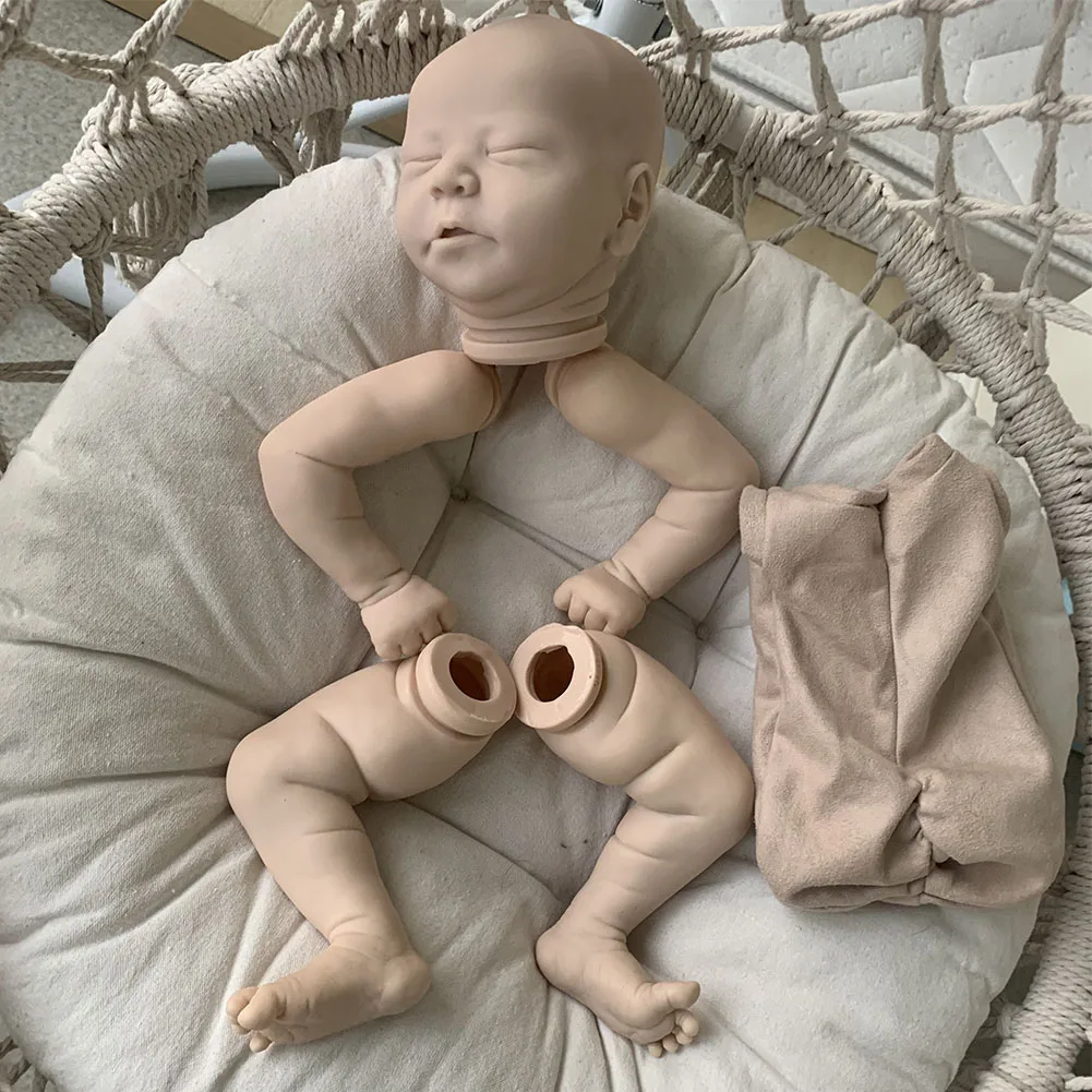 

21inch DIY Kids Toy Gift Popular Chase Sleeping Baby Unfinished Reborn Doll Kit Soft Silicone Full Limbs Real Touch Educational