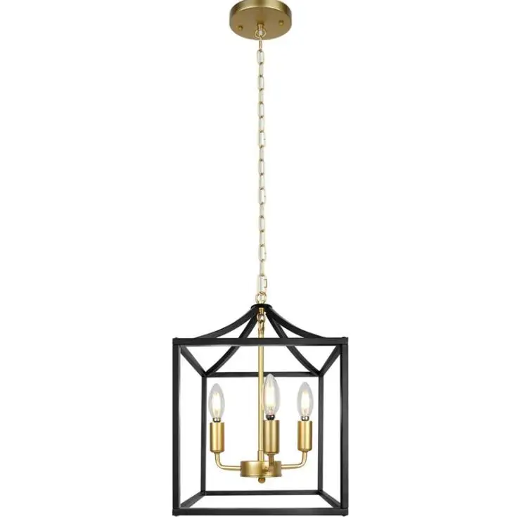 Американская Ретро железная промышленная Подвесная лампа с четырьмя головками