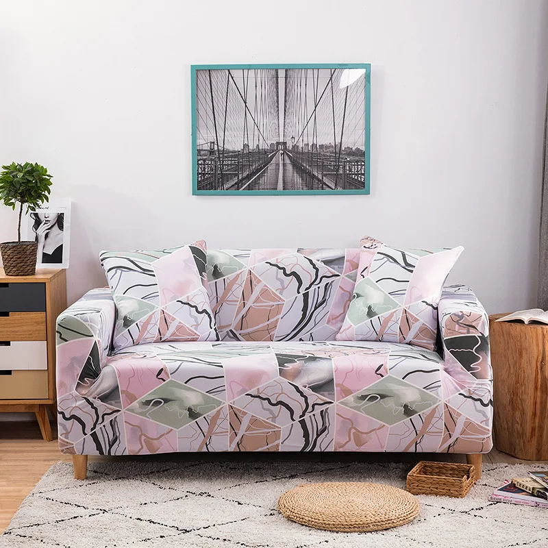 

Stretch Plaid Flowers Elastic Sofa Cover for Living Room Soft Couch Slipcovers 1/2/3/4-seater Home Decor L-Shape Armchair Covers