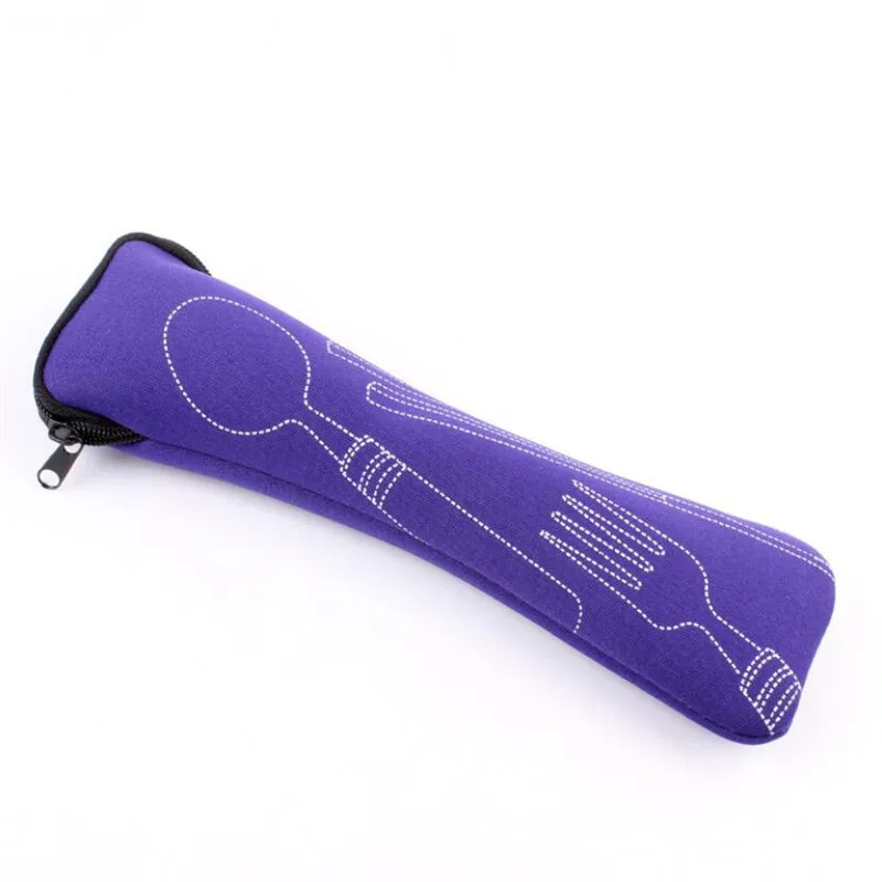 1PC Tableware Bag Washable with Zipper Travel Cutlery Kit Case Portable Pouch For Dinner Camping Household Tool | Дом и сад
