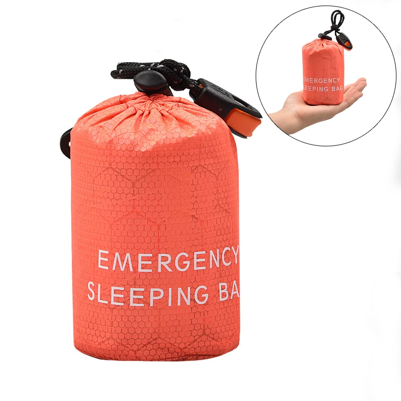 Новый портативный спальный мешок для кемпинга уличный аварийный сна на шнурке и