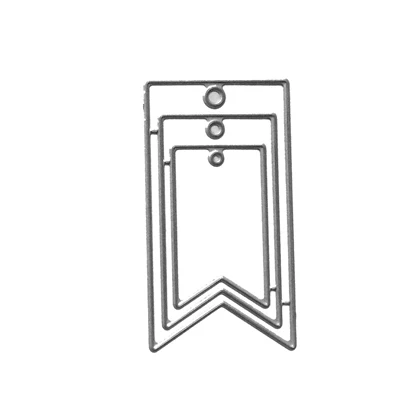 ET611 AoQi Металлическая резка штампы вырезанные Alinacraft круговой баннер бирка рыбий хвост флаг Скрапбукинг бумажный альбом для художественных занятий карточка резец GYH - Цвет: ET611 AoQi
