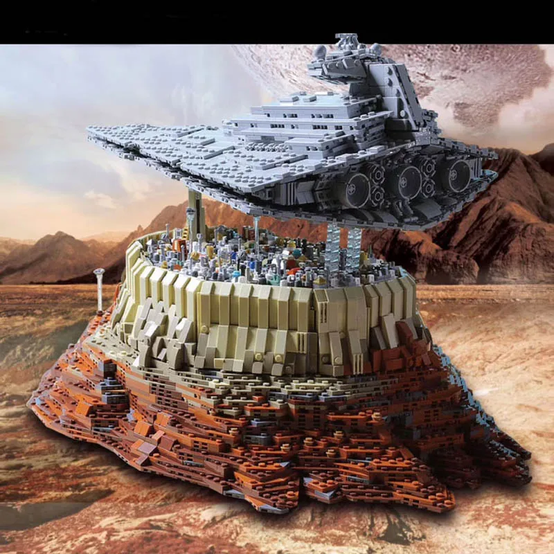 

MOC 18916 toys Wars Destroyer cruise ship The Empire Over Jedha City compatible Building block Educational toys gifts