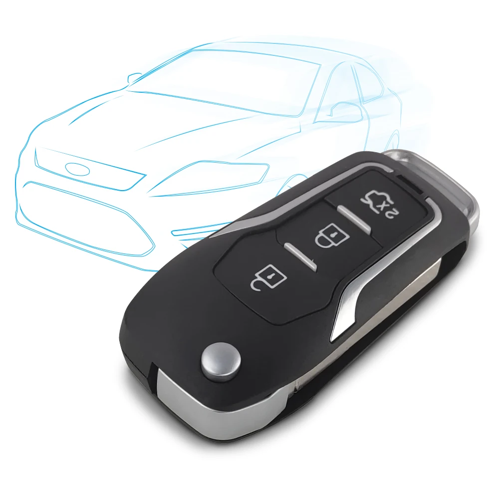 OkeyTech для Ford Focus Fiesta Kuga Escape Mondeo модифицированный 3 кнопочный откидной Складной