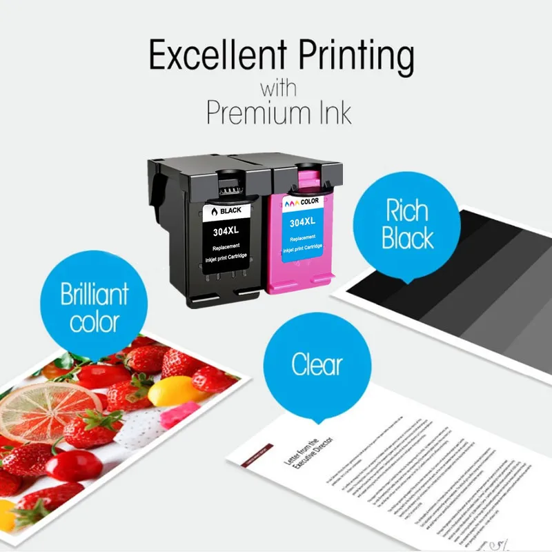 Картридж с чернилами 3PK 304XL новая версия для принтера hp 304 xl deskjet envy 2620 2630 2632 5030 5020 5032