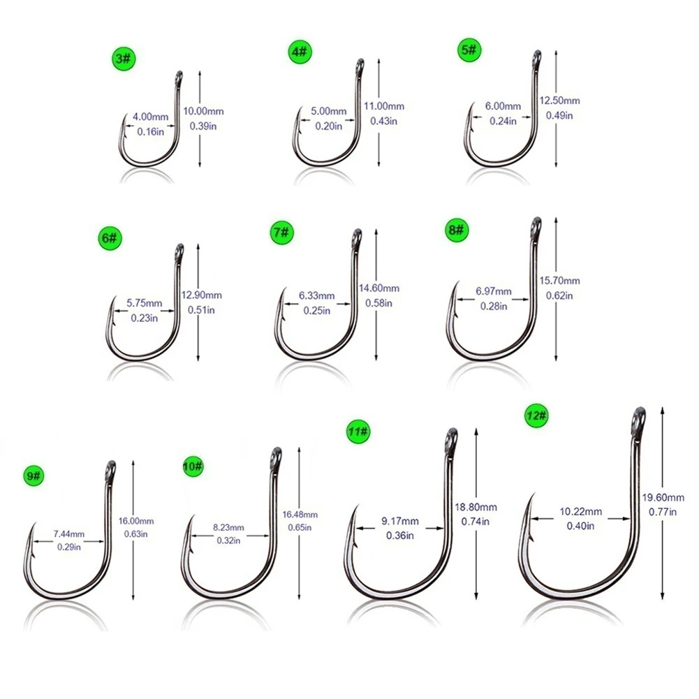 100pcs Fishing Hooks Set Carbon Steel Single Circle Fishhook Fly Jip Barbed Carp Sea Tackle Accessories | Спорт и развлечения
