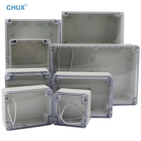 waterproof plastic junction box transparent cover enclosure electronic instrument housing case electrical project outdoor boxes