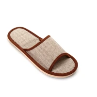 new style cotton and linen slippers ladies four seasons home lovers thick soled sandals and slippers