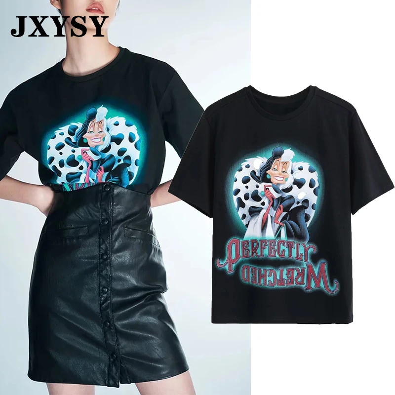JXYSY Англия high street Девушки Печать Лоскутная хлопковая летняя футболка Женская