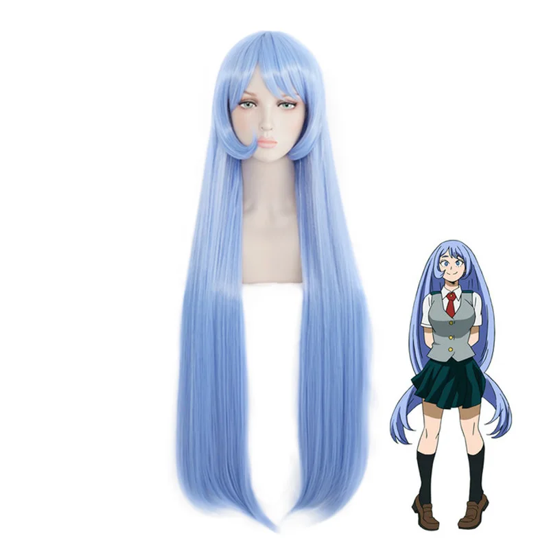 

Boku No My Hero Academia Nejire Hadou Blue Long Cosplay Heat Resistant Synthetic Hair Carnival Halloween Party + Free Wig Cap