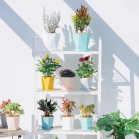 balcony household plastic resin flower pot nordic simple thickened pot home office decor succulent flower pots with tray