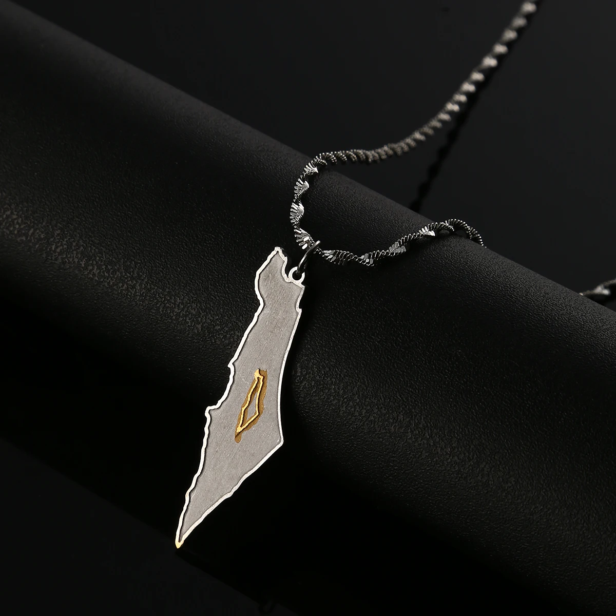 Нержавеющая сталь карта Израиля кулон ожерелье для женщин и мужчин еврейское