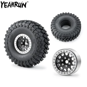 YEAHRUN 1.9" Beadlock Wheel Rims & Rubber Tires For 1/10 RC Crawler Axial SCX10 90046 Traxxas TRX4 D90 RC Car Parts