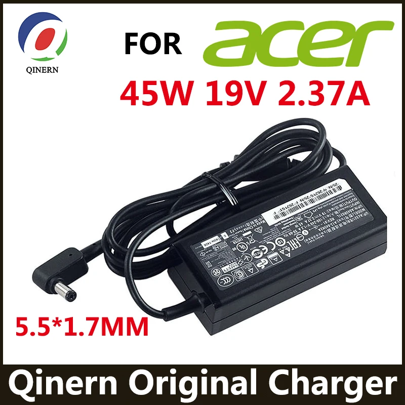 Original19V 2.37A 45 Вт адаптер для ноутбука зарядное устройство Acer Aspire 3 A314-31 A515-51-3509 E5-573-516D