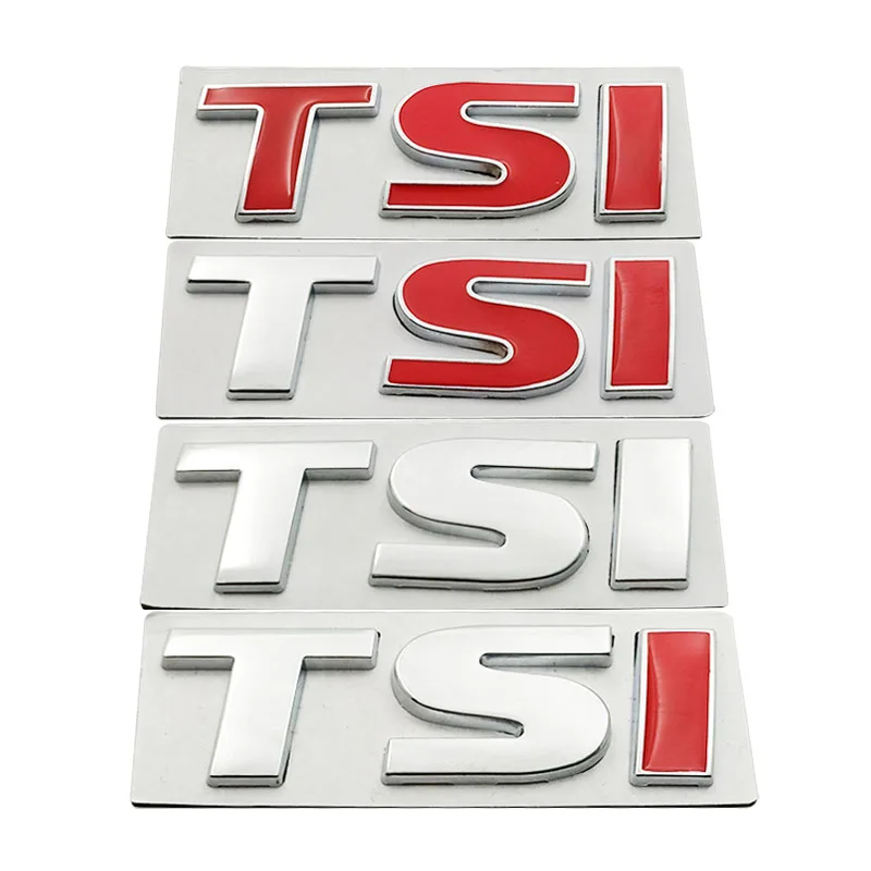 

3D Metal TSI Car Side Fender Rear Trunk Emblem Badge Decals for VW Volkswagen Tiguan Polo Golf 4 5 6 MK6 Passat B5 B6 CC Bora