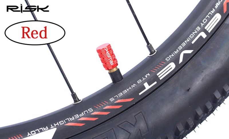10 шт. RISK Bike Presta Schrader колпачки для клапанов MTB дорожный велосипед покрытые шинами французские американские Пылезащитная защита шин 7 цветов