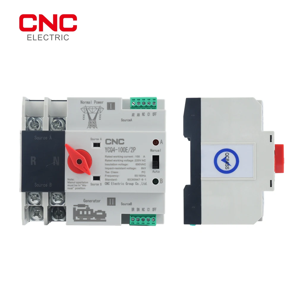 CNC Din Rail 2P ATS Dual Power автоматический переключатель электрические переключатели