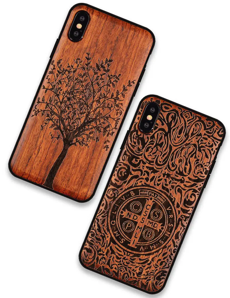 Защитный чехол LYBALL из мягкого ТПУ с резьбой по дереву для iPhone 6 6S Plus 7 8 X XR XS MAX 11 Pro |