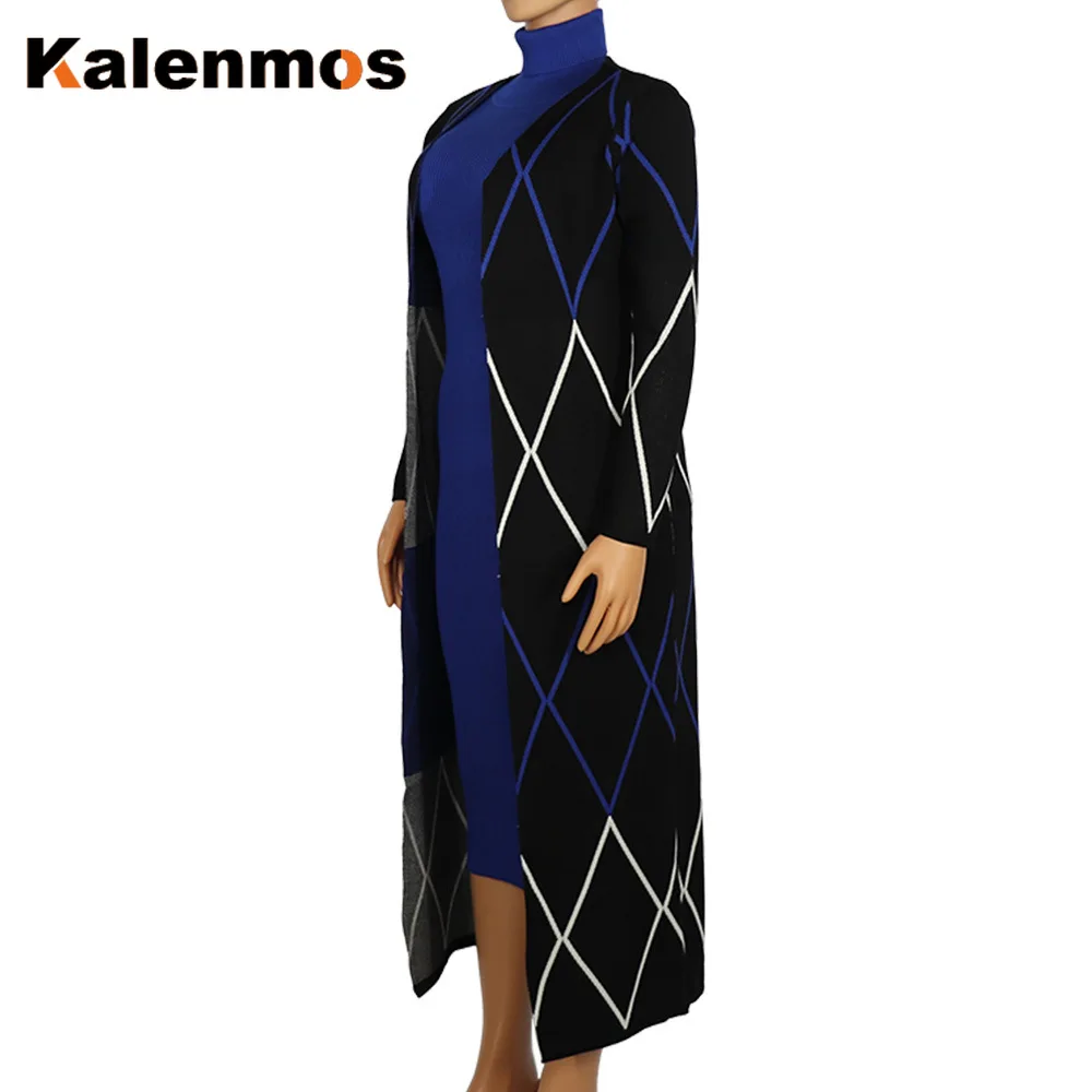 

2 Pieces Women's Sets Knit African Dresses Women Autumn Winter Ankara Fashion Clothes Basin Riche Dashiki Africa Dress Outfits