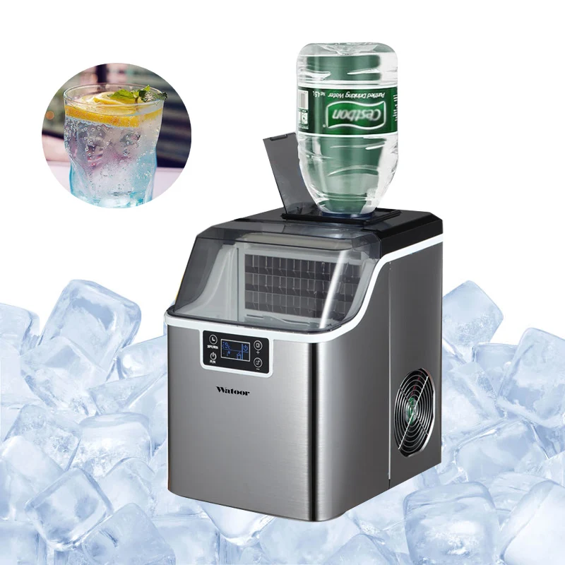 

Ice Makers ice Machine Commercial Tea shop Small Household intelligent Automatic ice Cube Making Machine 30kg/days