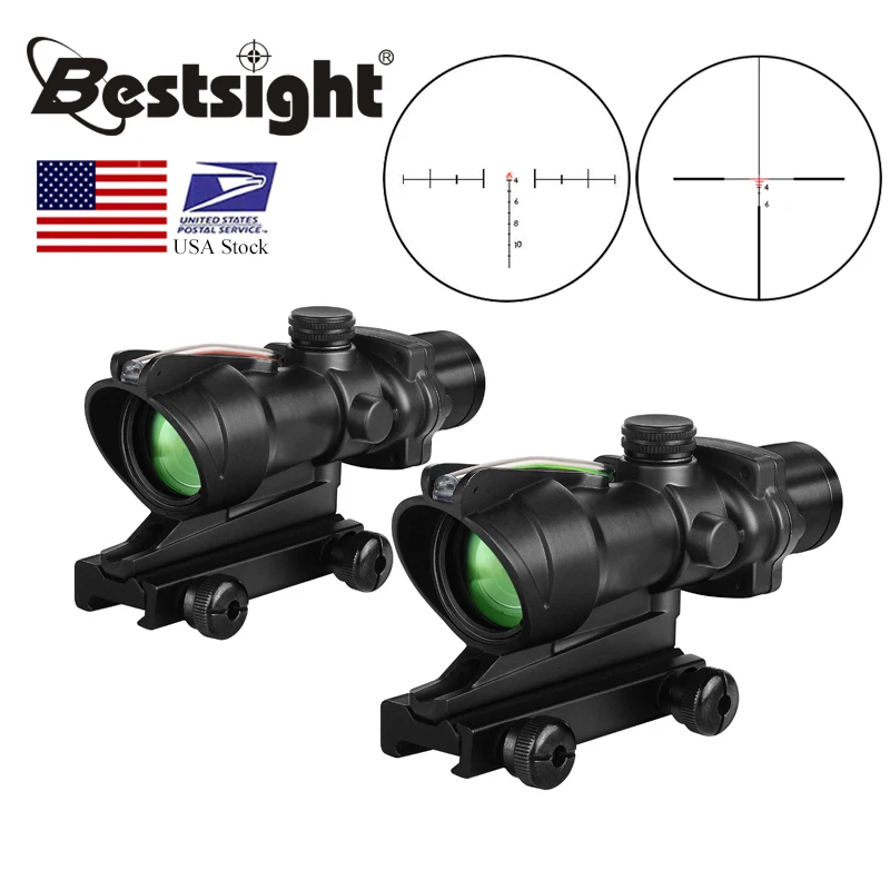 Оптика ACOG 4X32 оптика из настоящего волокна красная точка с подсветкой шеврон