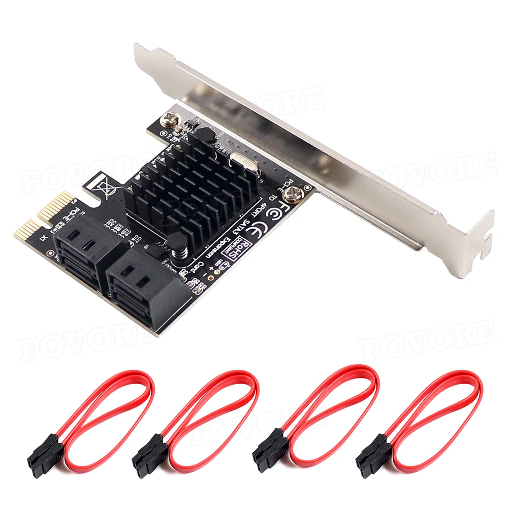 pcie sata контроллер 4 порта 6g pci e к sata3 0 рас