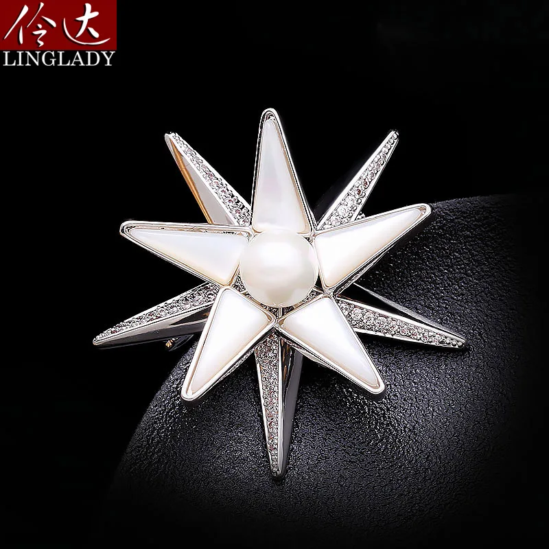 

LINGLADY shell brooch. 2021 new fashion, luxury, great match with suit