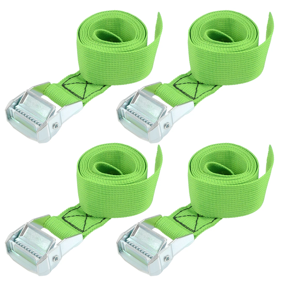 

uxcell 1.5Mx38mm Lashing Strap Cargo Tie Down Straps w Cam Lock Buckle 500Kg Work Load, Green, 4Pcs
