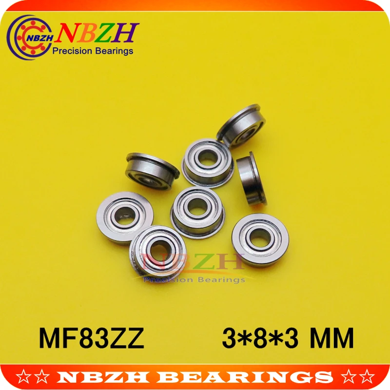 

MF83 MF83-ZZ MF83ZZ MF83-2Z MF83Z zz z 2z F619/3 FR-830ZZ Flanged Flange Deep Groove Ball Bearings 3*8*9.2*3*0.6 mm