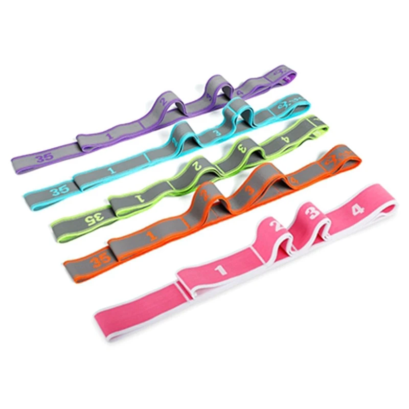 

2020 Body Building Resistance Belt Yoga Stretch Strap Elastic Yoga Belt Fitness Exercise Gym Pilates Waist Leg Resistance Bands