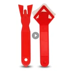 Скребок с отрицательным углом для удаления силиконового стекла, набор инструментов для удаления герметика, лопатка для стекла, остаточный резиновый клей для улучшения дома, 2 шт.компл.