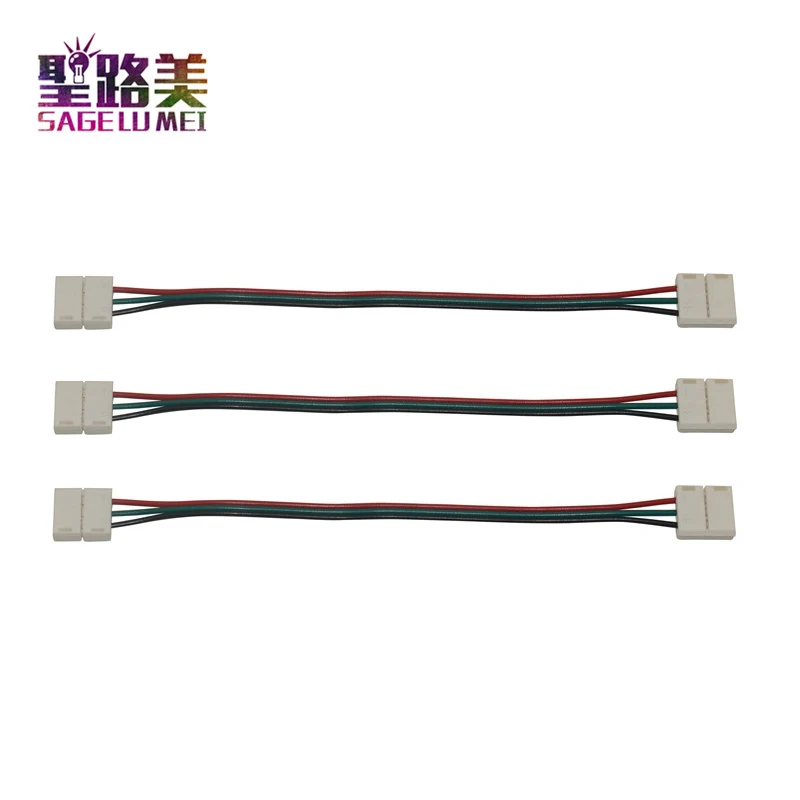 3pin 10mm connector double 2 head wires connect to ws2811 ws2812B 6812 1903ic led pixels strips easy no need soldering | Обустройство
