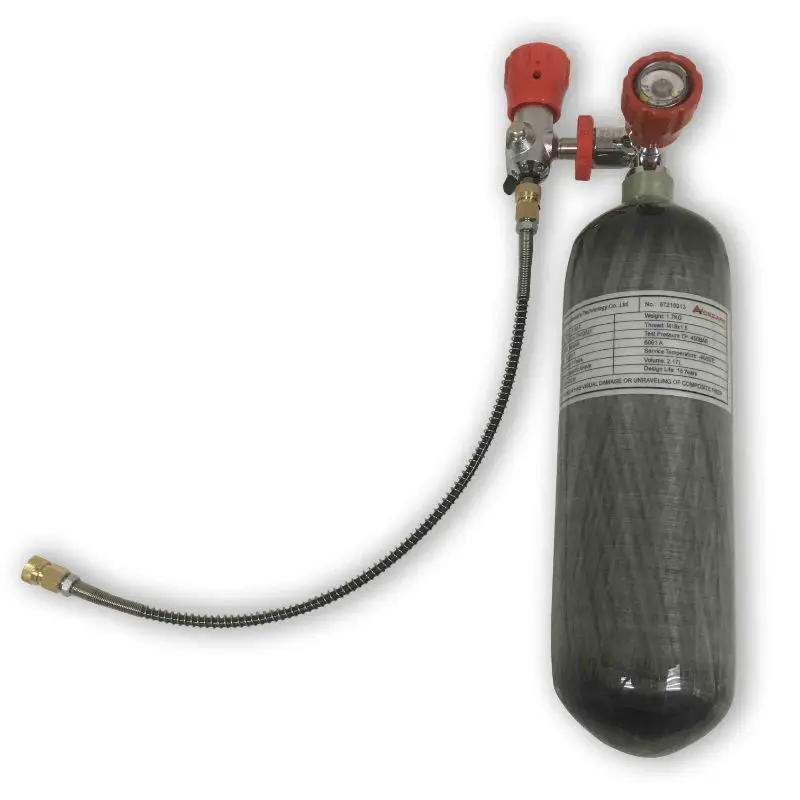 Günstig AC1217101 Acecare 2.17L HPA Druckluft Tank PCP Carbon Faser Zylinder Für Jagd Airforce Condor Mit Ventil Füll Station