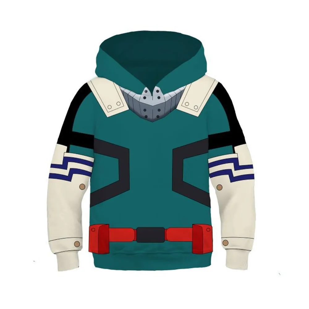 Толстовка с капюшоном моя геройская академия толстовки Midoriya Izuku Bakugou Katsuki
