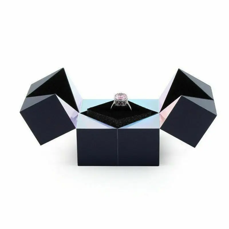 

Creative Cube Ring Box Personalized Valentine's Day Gift Cube Jewelry Box Ring Box For Display