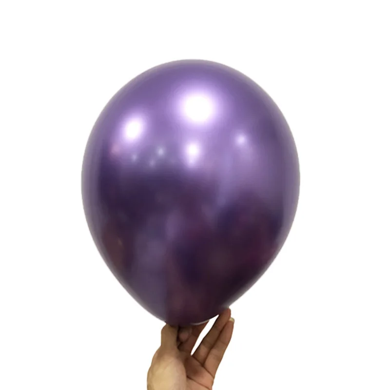 Chrome purple 10 шт./лот воздушные шары с конфетти цвета розовое золото круглый латексный шар для свадьбы Дети День рождения украшения вечерние принадлежности для взрослых - Цвет: Chrome purple