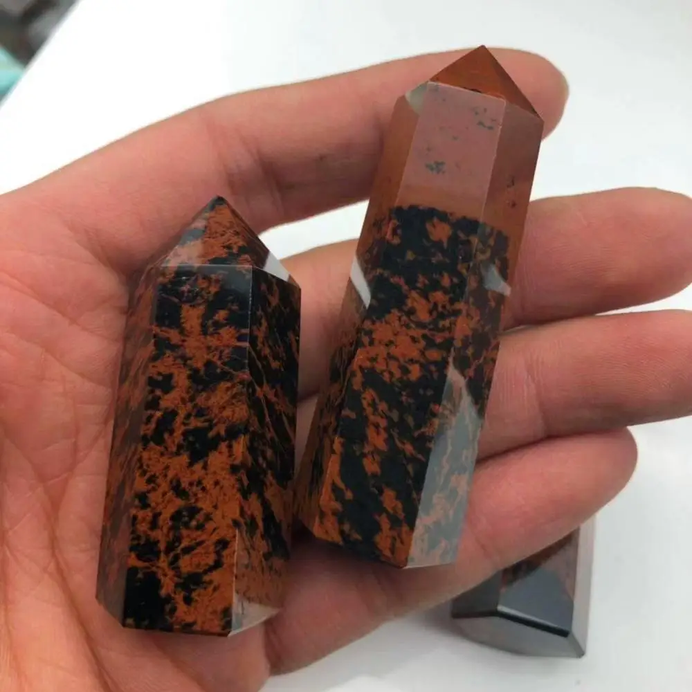 Красная обсидианская башня Wicca лечебные точки Камни натуральные минералы