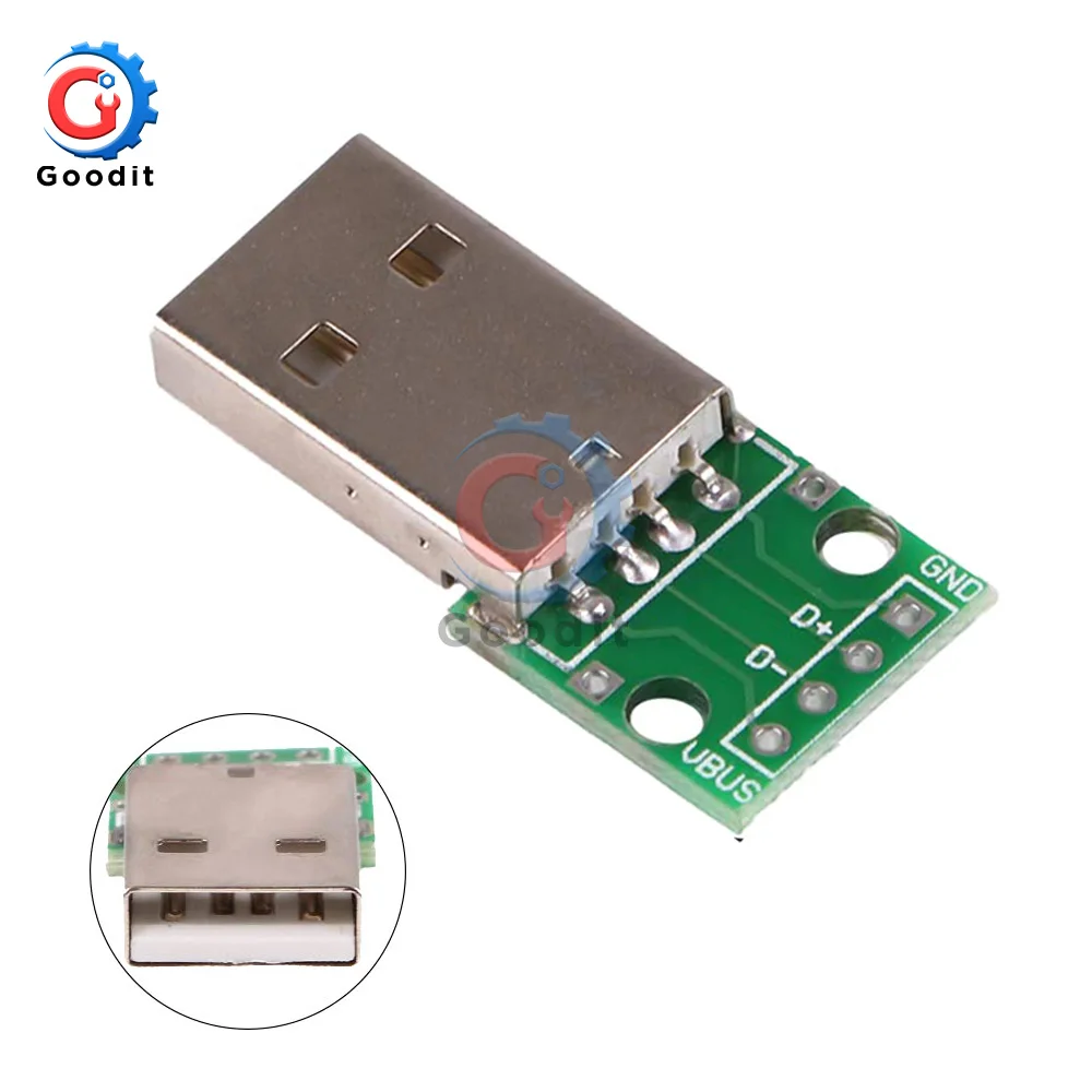 1 шт. USB адаптер DIP преобразователь 4 контакта для 2 54 мм печатной платы блок питания