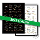 Детали сезона 2022 года, плакат Формула 1, настенное искусство F1, гоночная фотография на холсте, картина для декора комнаты