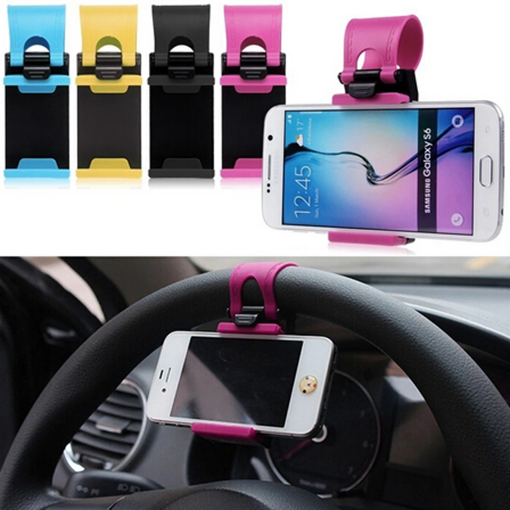 

Car Phone Holder Mobile Holder Mini Air Vent Steering Wheel Clip Mount Cell iPhone Universal Fit For Support Bracket Stand