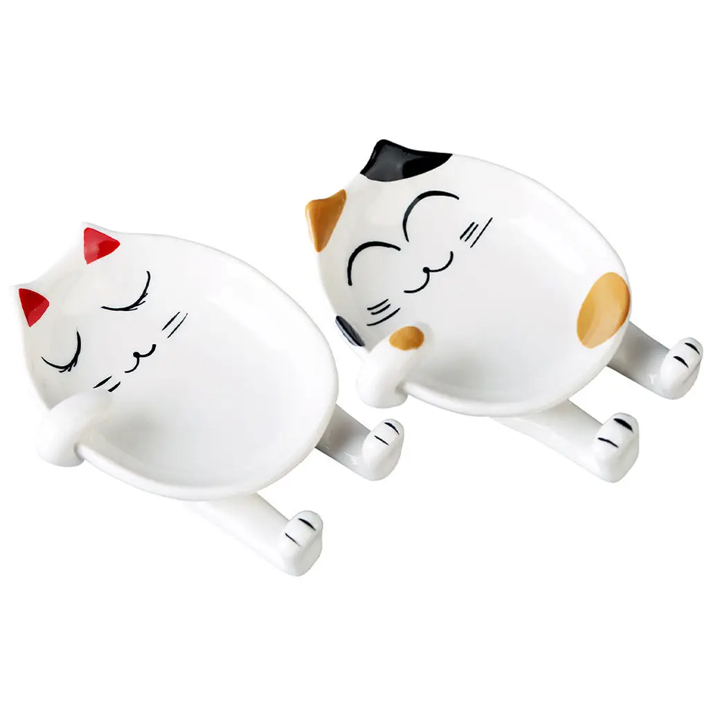 

Spoon Rest Ceramic Make Accessories Animal Shaped Cute Cat Cooking Utensil Holder Keeper for Stove Top Farmhouse Stovetop Fork
