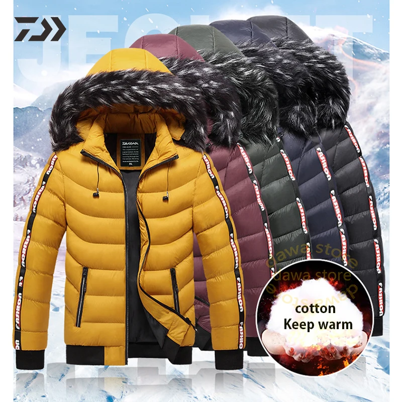 

Зимняя рыболовная куртка, Мужская теплая утепленная одежда, рыболовная рубашка с капюшоном, одежда для рыбалки, Мужская зимняя пуховая курт...