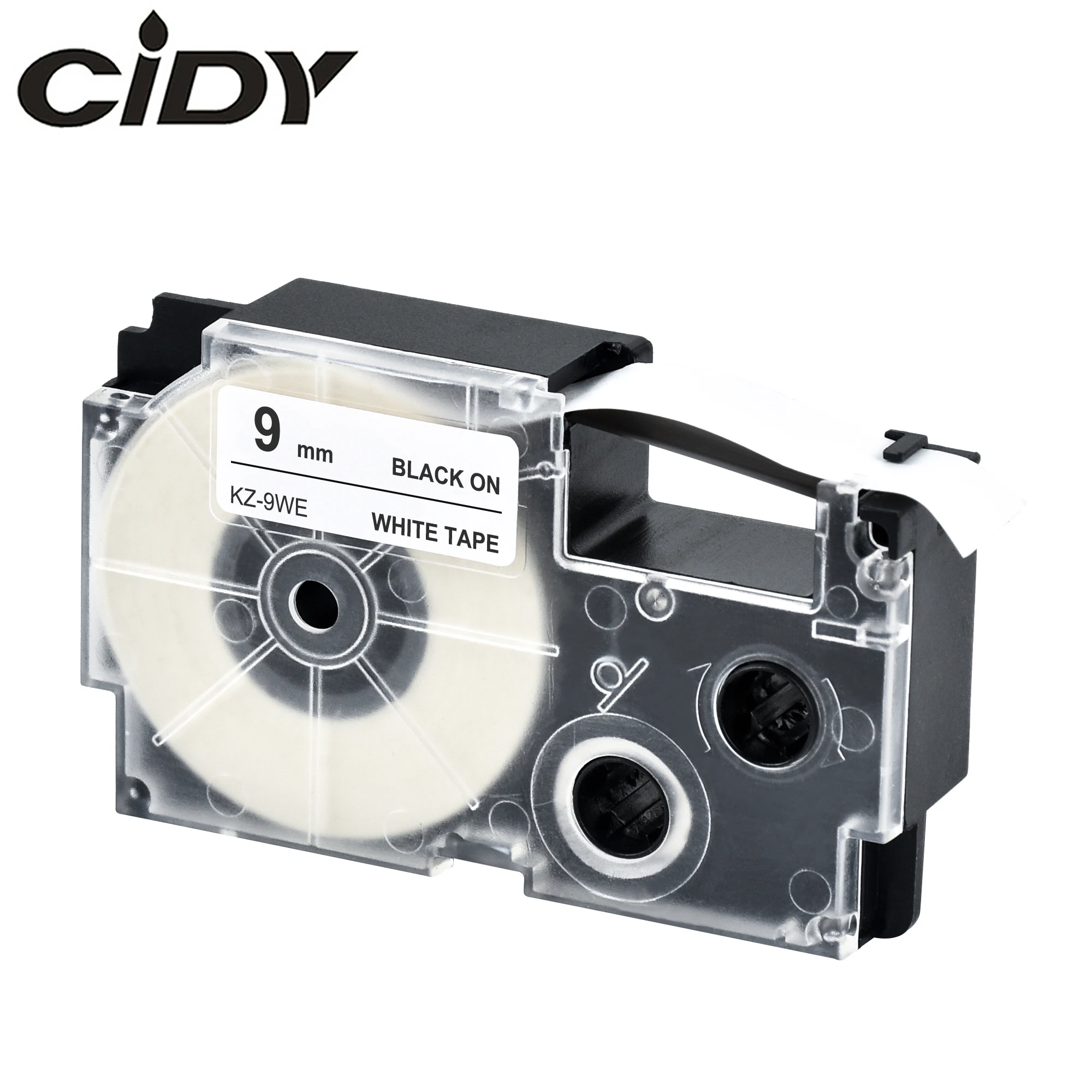 

CIDY 50pcs XR9WE Compatible Casio Label Tape for XR-9WE XR 9WE 9mm Black on White Ribbon Catridge for EZ Printers KL-60-L KL-120
