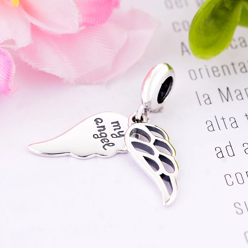 Подвеска Шарм Крылья Ангела из серебра 100% пробы|Бусины| |